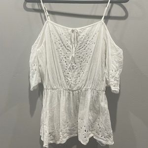 Vintage Small Guess Off the Shoulder Eye-lit Tank Top